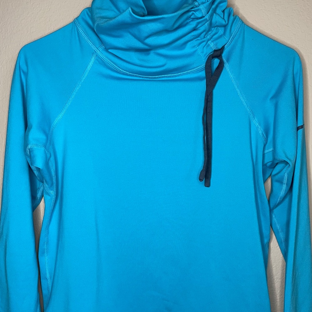 Teal Nike Pro Cowl Neck Pullover
